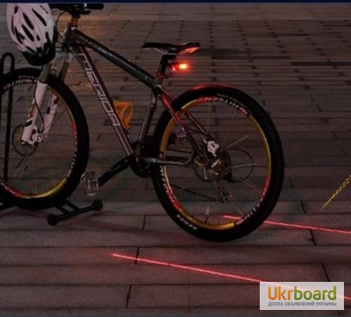 Фото 10. Задний вело фонарь 5 LED с двумя лазерами велосипед габарит моргалка