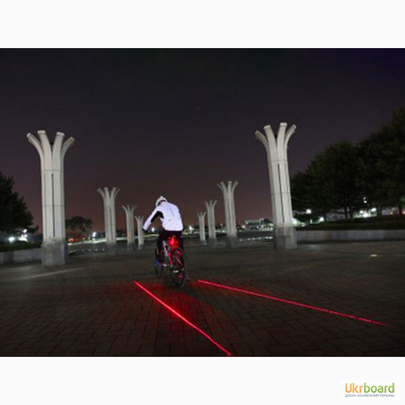 Фото 15. Задний вело фонарь 5 LED с двумя лазерами велосипед габарит моргалка