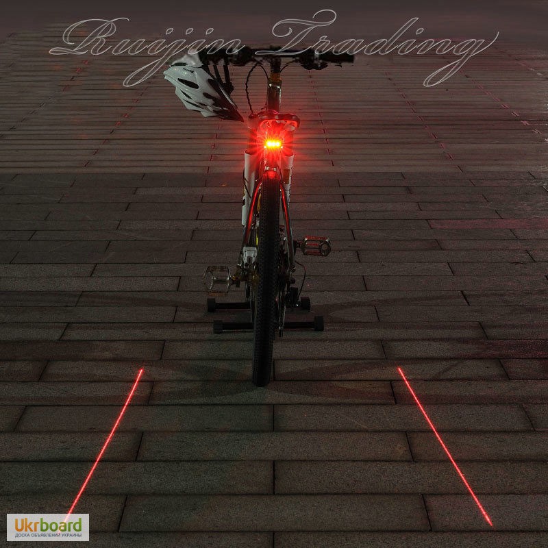 Фото 19. Задний вело фонарь 5 LED с двумя лазерами велосипед габарит моргалка
