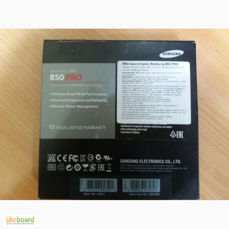 Фото 4. Продам новый SSD Samsung 850 Pro series 512GB 2.5