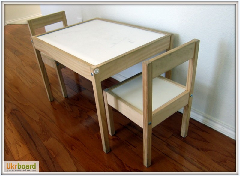 Фото 7. Прекрасный комплект детской мебели стол и 2 стула от икеа