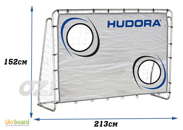 Фото 2. Большые футбольные ворота с экраном 25мм 213х152см. фирмы HUDORA