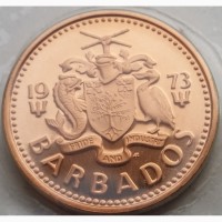Барбадос 1 цент 1973 год ПРУФ!!! в ЗАПАЙКЕ