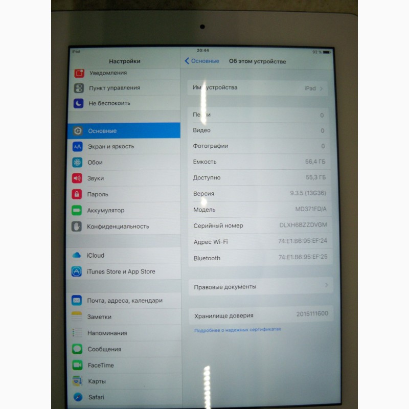Фото 6. Продам оригинальный Apple iPad 3 Wi-Fi 64GB (A1430), IPS-матрица