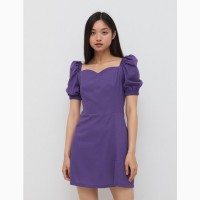 Короткое платье Дора Season из льна и вискозы фиолетовое