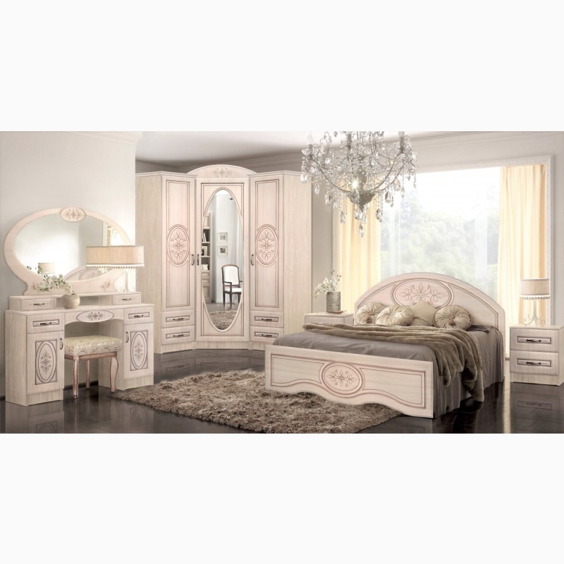 Фото 9. Біла класична спальня Василіса від виробника