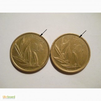 Бельгия-20 франков (2 разные)