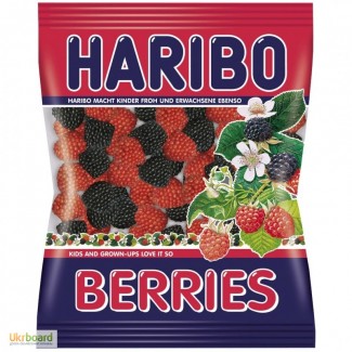 Желейки HARIBO Berries (100 г., розница) оригинал, мармелад Харибо ягоды + ПОДАРОК