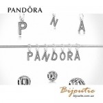 Оригинал PANDORA шарм-подвеска буква С 791315CZ серебро 925