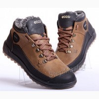 Мужские кожаные ботинки ECCO Yak Biom Olive