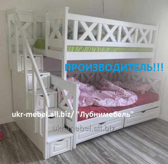 Фото 7. Двухъярусная деревянная кровать Оскар, двоповерхове ліжко