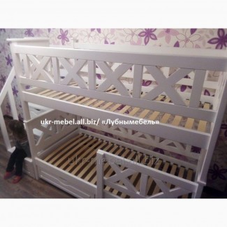 Двухъярусная деревянная кровать Оскар, двоповерхове ліжко