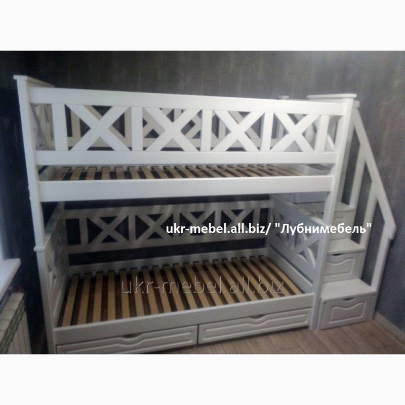 Фото 3. Двухъярусная деревянная кровать Оскар, двоповерхове ліжко