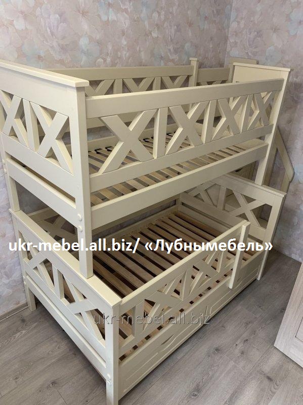 Фото 9. Двухъярусная деревянная кровать Оскар, двоповерхове ліжко