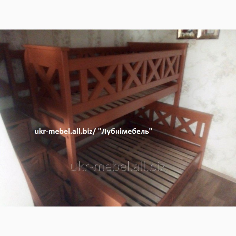 Фото 10. Двухъярусная деревянная кровать Оскар, двоповерхове ліжко