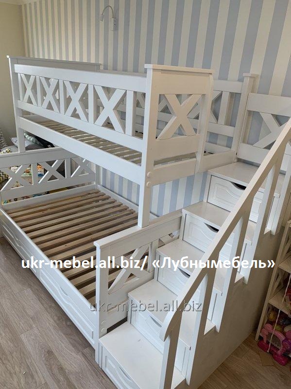 Фото 11. Двухъярусная деревянная кровать Оскар, двоповерхове ліжко