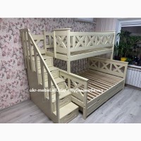 Двухъярусная деревянная кровать Оскар, двоповерхове ліжко