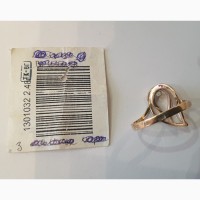 Золотое кольцо 585 проба, разм, 17, Львовский ювелирный