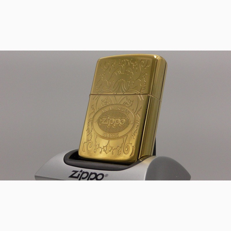 Фото 3. ZIPPO позолоченная 24 каратным золотом