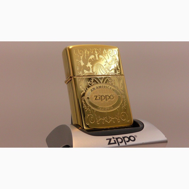Фото 5. ZIPPO позолоченная 24 каратным золотом