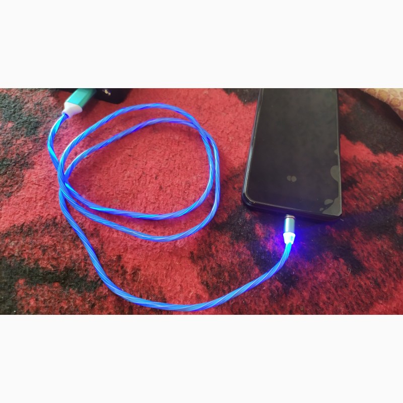 Фото 3. Светодиодный магнитный кабель USB Type-C