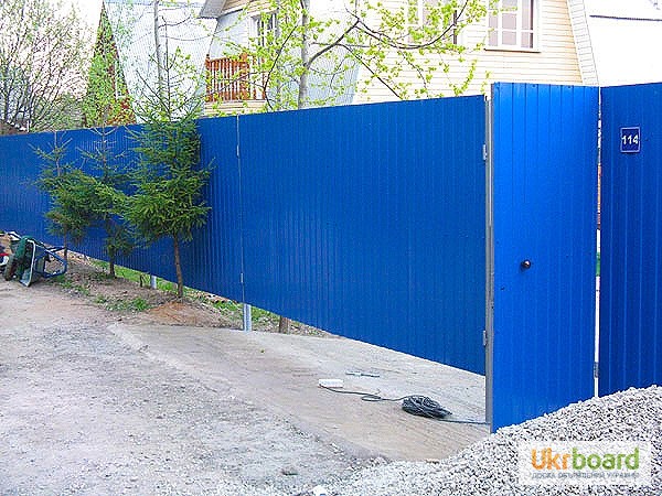 Фото 2. Профнастил в синем цвете, синий профнастил для кровли и забора. Купить в Украине