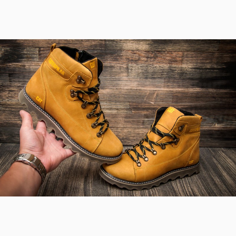 Фото 4. Ботинки кожаные зимние CAT Yellow Boots