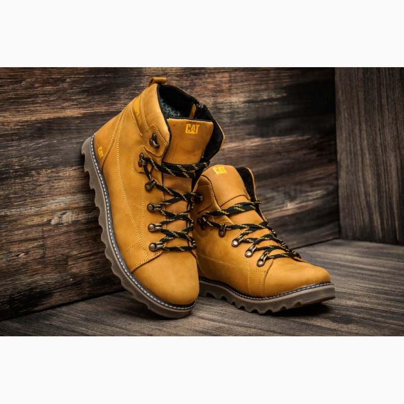 Фото 5. Ботинки кожаные зимние CAT Yellow Boots