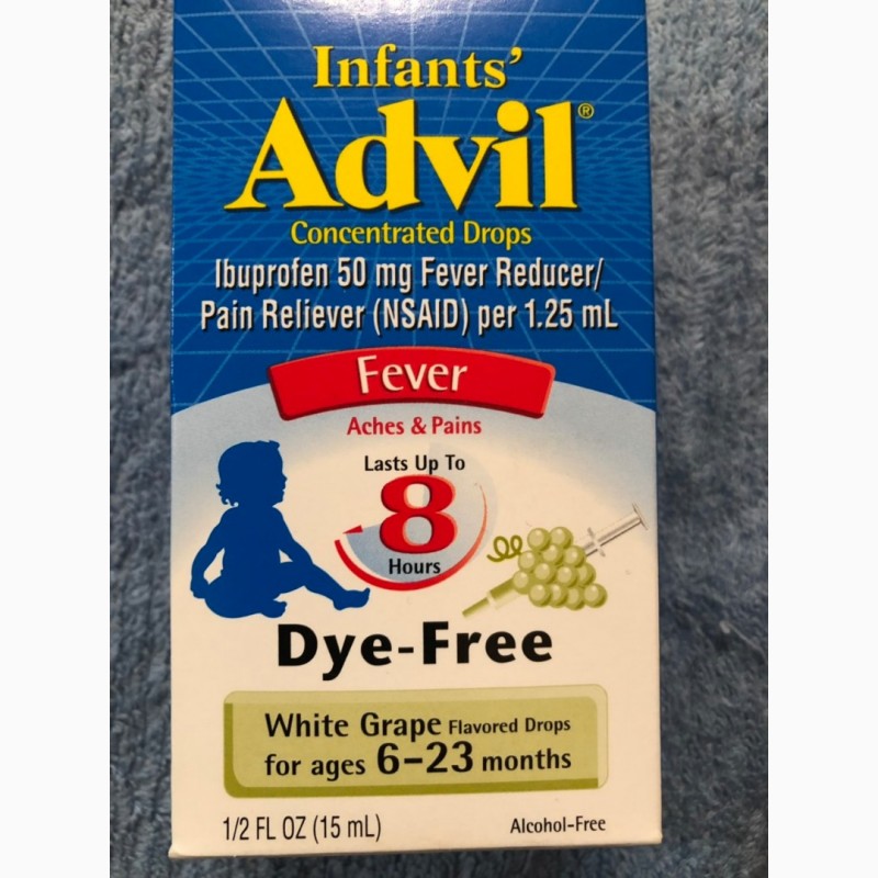 Advil (ибупрофен) жаропонижающий препарат для деток 6 мес-11 лет