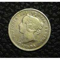 Канада 5 центов 1897 год серебро! НЕ ЧАСТАЯ