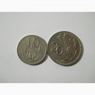 ЮАР-10 и 20 центов (1977 и 1981)