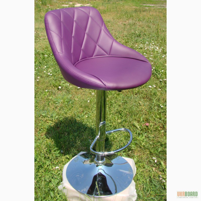Фото 3. Высокие барные стулья HY372 черные, белые, серые, фиолетовые для барной стойки кухни