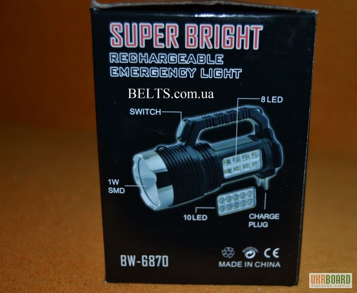 Фото 6. Туристичний світлодіодний ліхтар Super Bright BW-6870