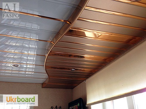 Жаростойкий алюминиевый реечный потолок на кухню