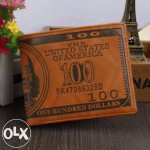 Мужской кошелек 100 Долларов портмоне бумажник