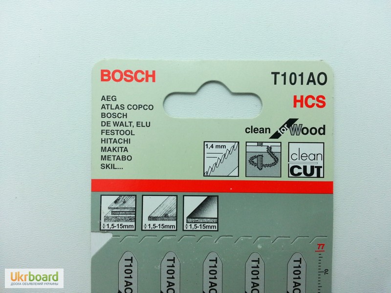 Фото 3. Мелким и крупным оптом пилки для электролобзика Bosch T123X