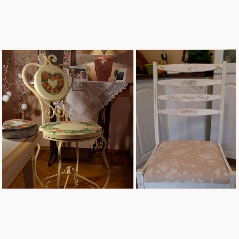 Фото 2. Реставрация мебели, столов, стульев. Декупаж