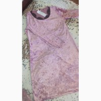 Платья из велюра малинового и розового цветов(48, 50, 52р-ры)