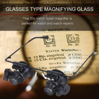 Увеличительные очки для мастеров, ювелиров и часовщиков, Увеличение линз: 20X