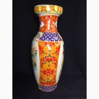 Китайская ваза 24, 5 см ручная сюжетная роспись техника Мориаж фарфор н1191