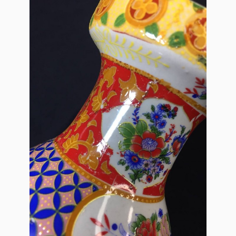 Фото 9. Китайская ваза 24, 5 см ручная сюжетная роспись техника Мориаж фарфор н1191