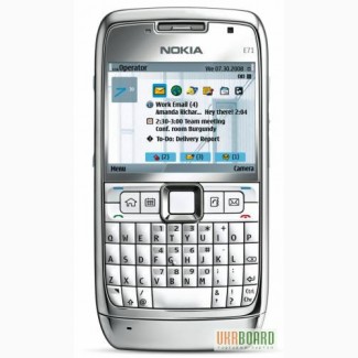 Продам б/у телефон Nokia Е71 white steel (белый)