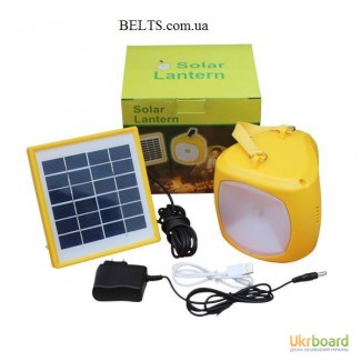 Переносной фонарь с солнечной батареей и зарядкой для телефона Solar Lantern GC-501B
