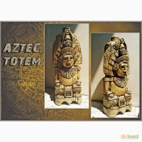 Бутылка в мексиканском стиле Аztec totem, сувенир ручной работы в Украине