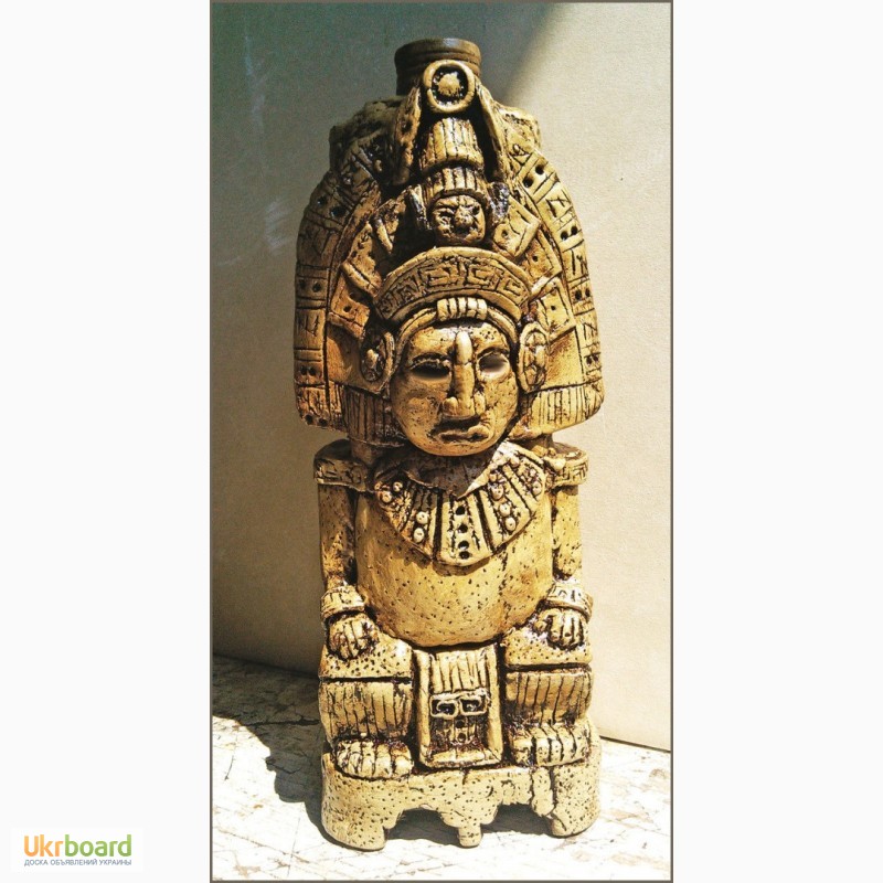 Фото 2. Бутылка в мексиканском стиле Аztec totem, сувенир ручной работы в Украине