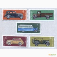 Почтовые марки СССР 1975. 5 марок История отечественного автомобилестроения