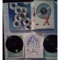 Набор детский Играем и поем 1956 г. виниловые пластинки в альбоме с книжкой