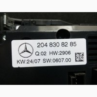 2048308285 204 830 82 85 блок управления климатом Mercedes C-class W204 GLK-Class X204