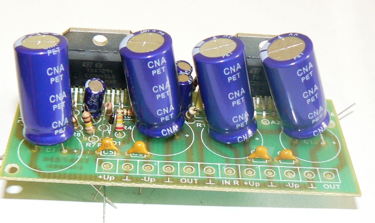 Радиоконструктор K205 УНЧ на 2 микросхемах TDA7294 ±25.±37v стерео 2х100w или моно 170w