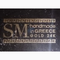 Керамическая пепельница с позолотой 24К, Греция